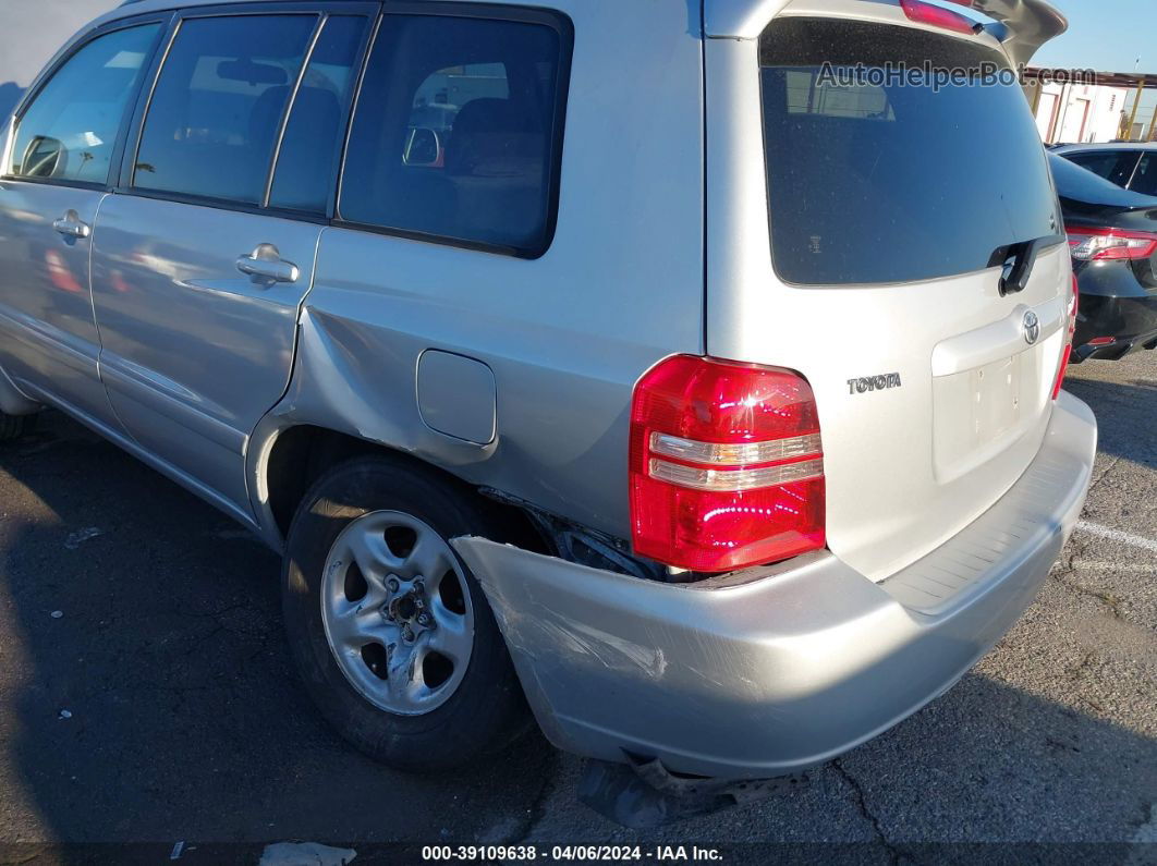 2002 Toyota Highlander Серебряный vin: JTEGD21A820039875