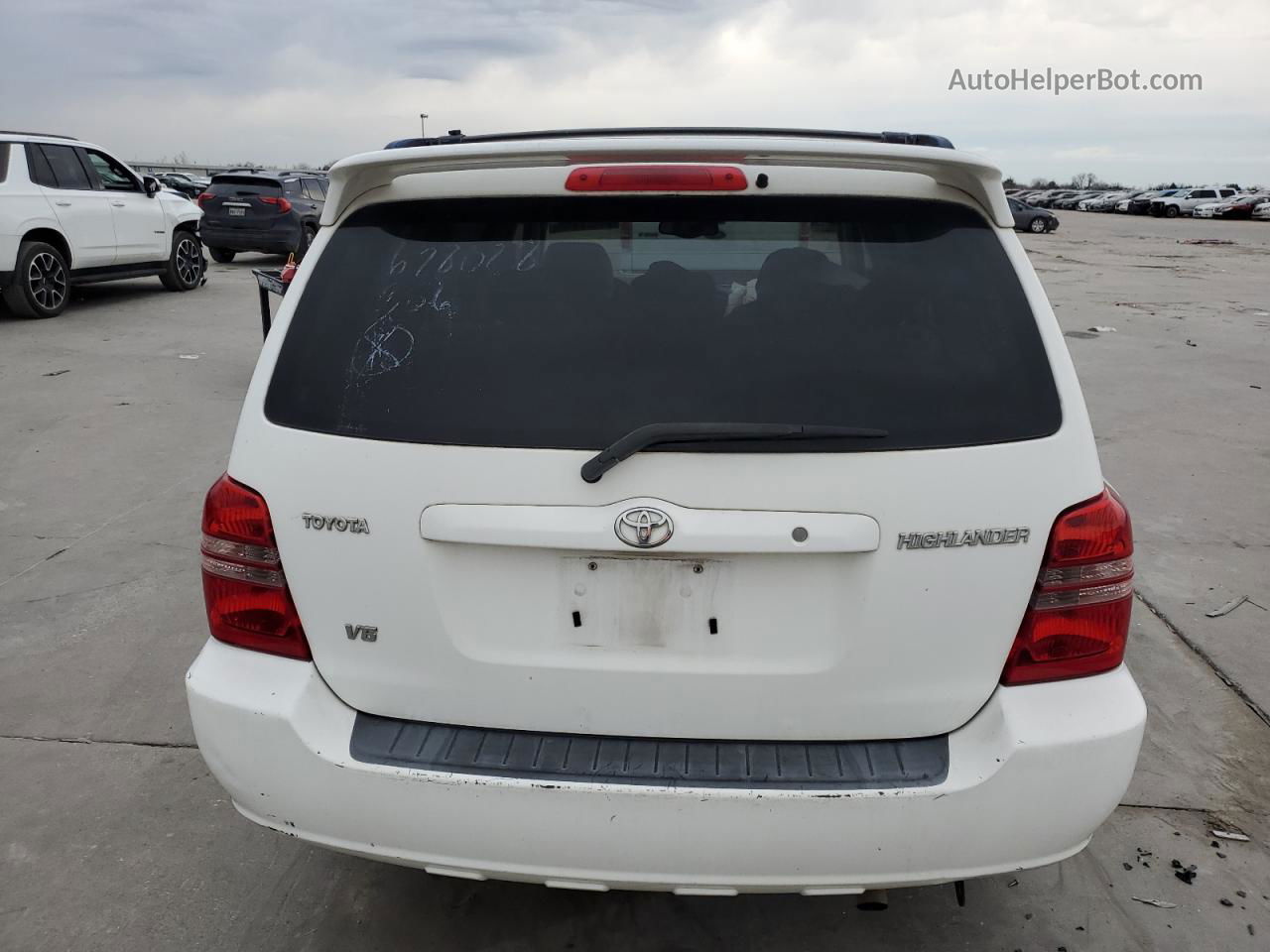 2002 Toyota Highlander Limited White vin: JTEGF21A020071200