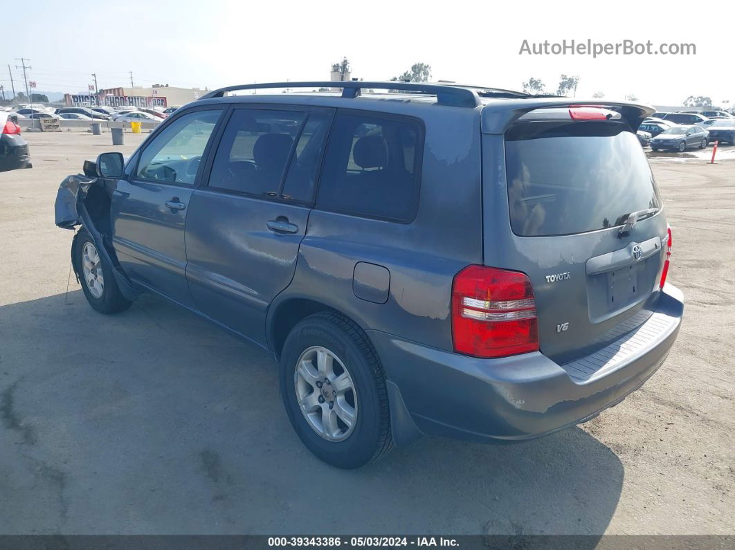 2002 Toyota Highlander Limited V6 Gray vin: JTEGF21A120051005