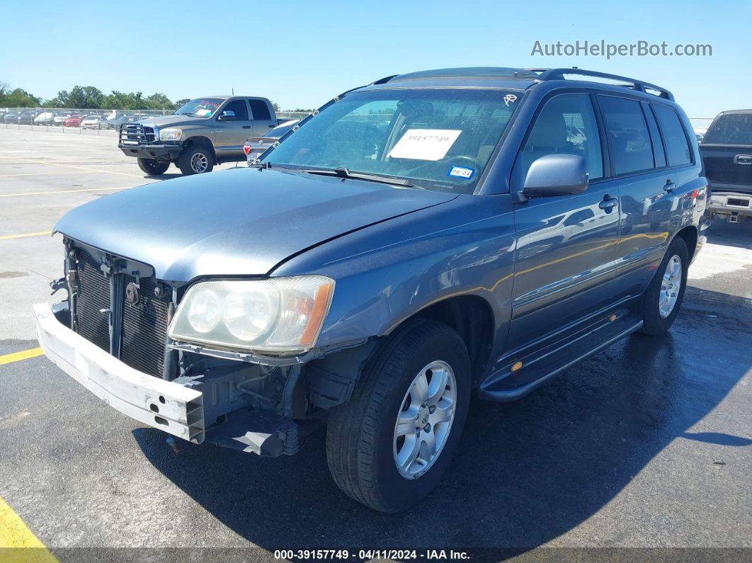 2002 Toyota Highlander V6 Light Blue vin: JTEGF21A120067950