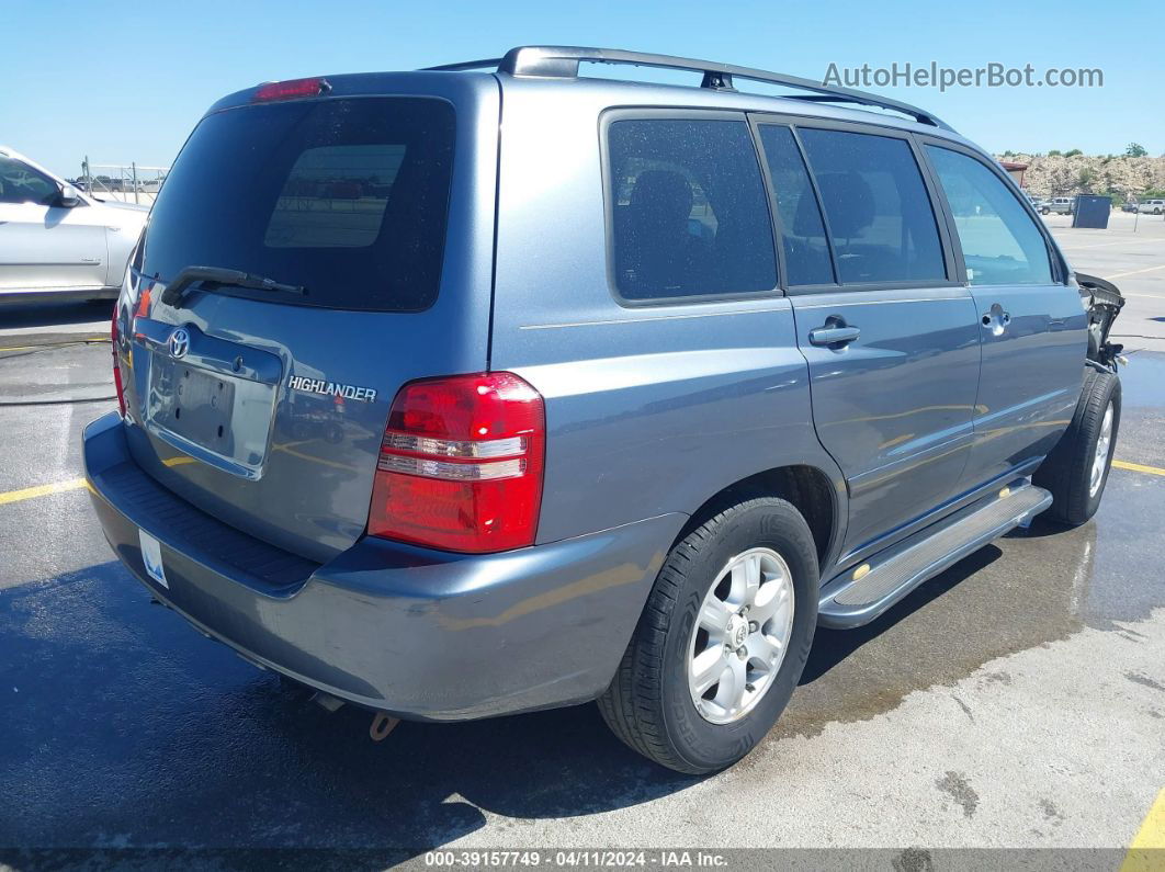 2002 Toyota Highlander V6 Light Blue vin: JTEGF21A120067950