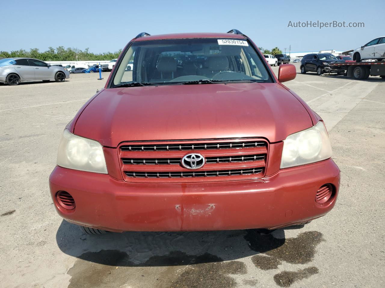 2002 Toyota Highlander Limited Red vin: JTEGF21A420042556