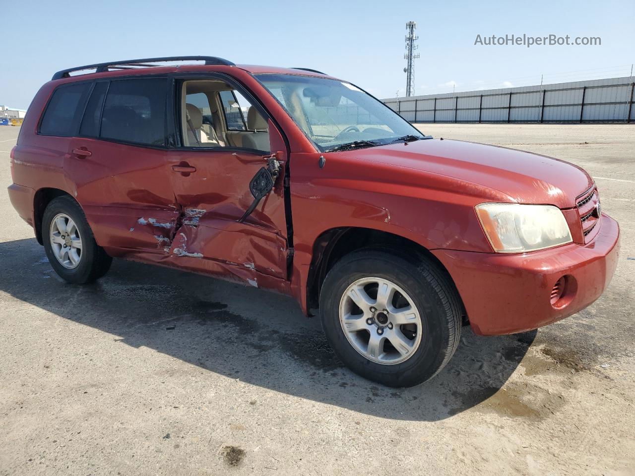 2002 Toyota Highlander Limited Red vin: JTEGF21A420042556