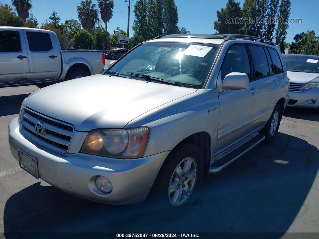 2002 Toyota Highlander Limited V6 Silver vin: JTEGF21A620068916