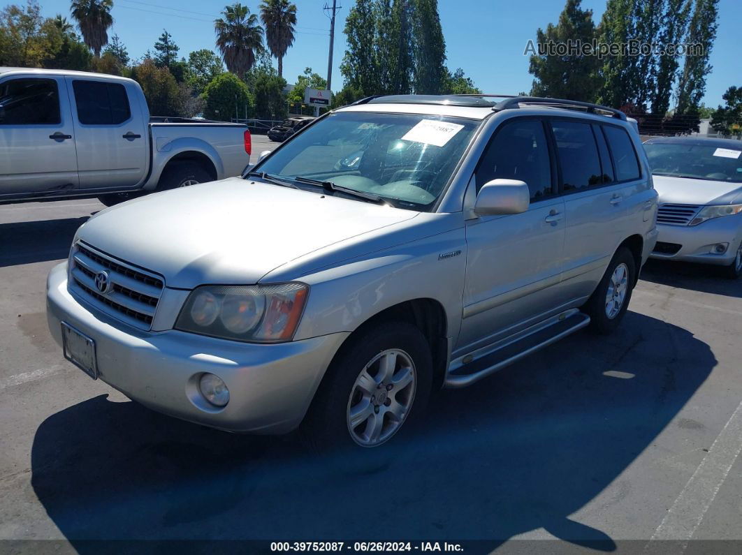 2002 Toyota Highlander Limited V6 Silver vin: JTEGF21A620068916