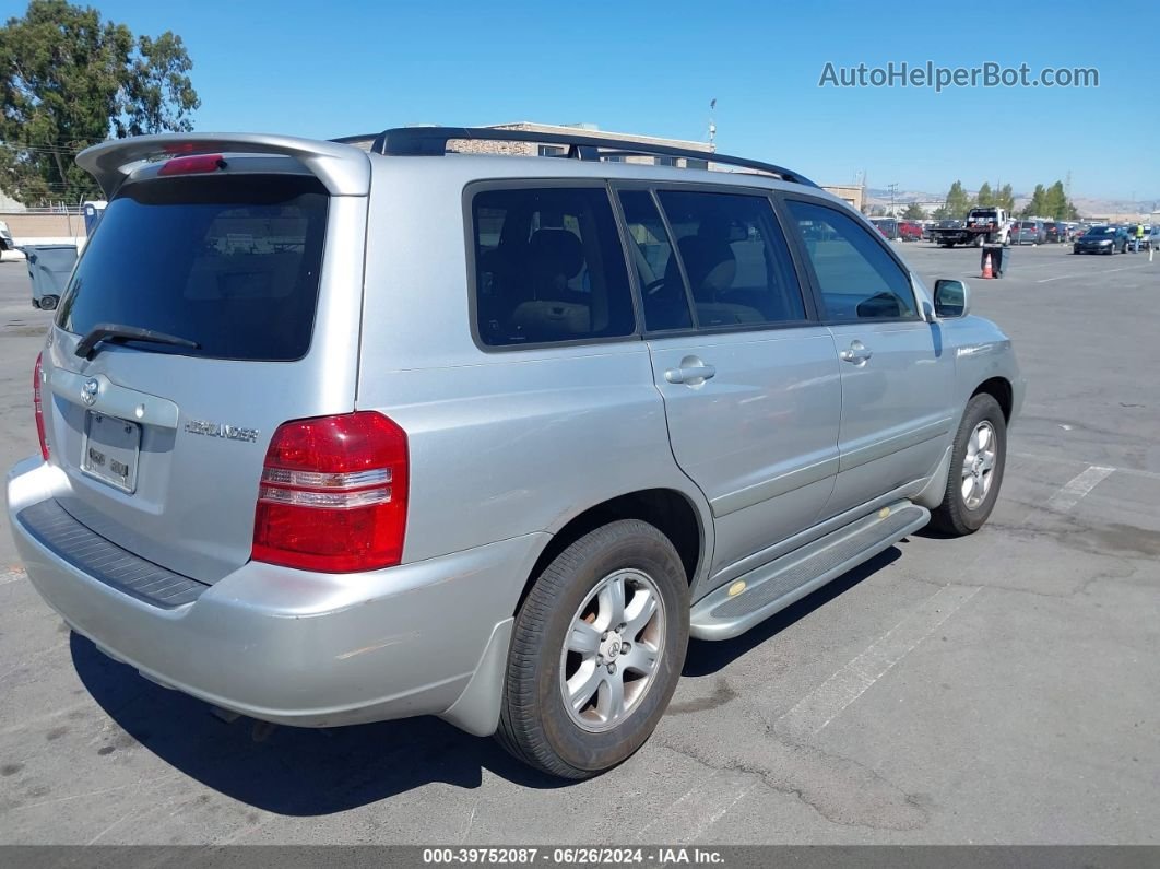 2002 Toyota Highlander Limited V6 Silver vin: JTEGF21A620068916