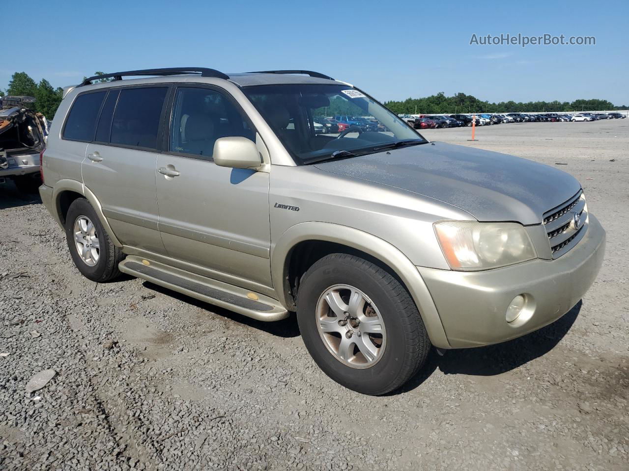 2002 Toyota Highlander Limited Gold vin: JTEGF21AX20062262