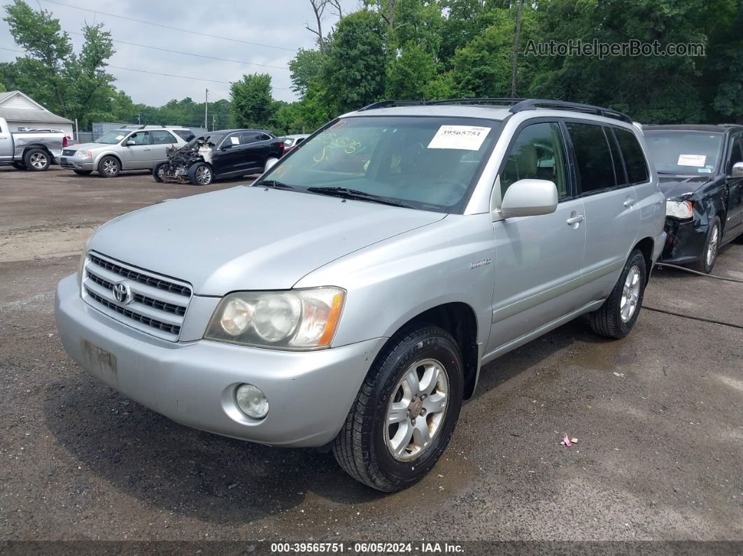 2002 Toyota Highlander Limited V6 Серебряный vin: JTEGF21AX20066084