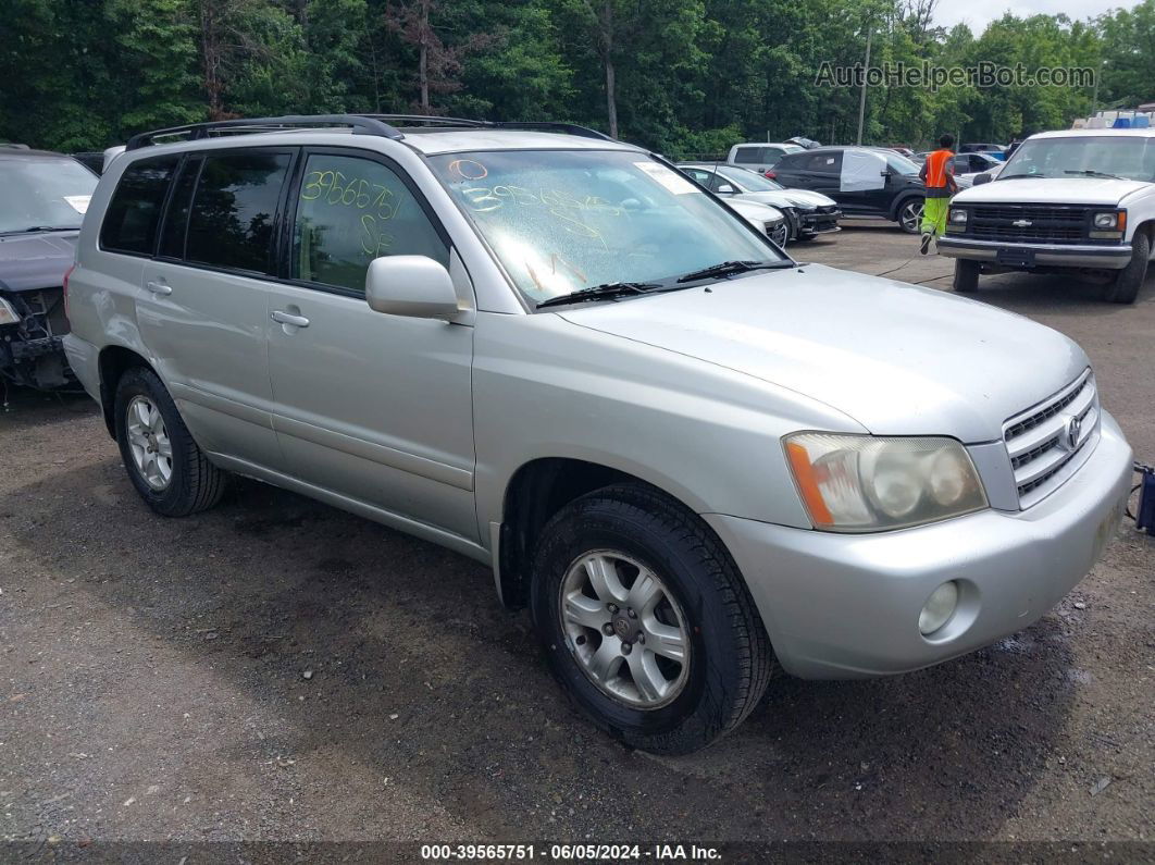 2002 Toyota Highlander Limited V6 Silver vin: JTEGF21AX20066084