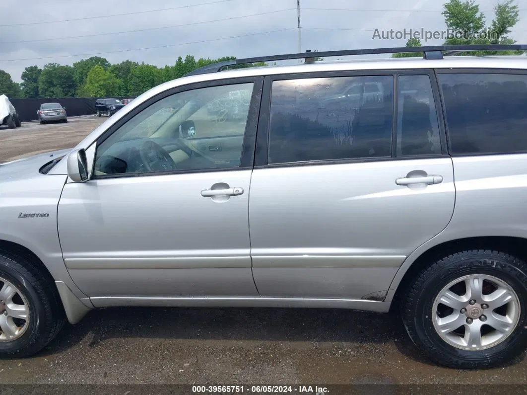 2002 Toyota Highlander Limited V6 Серебряный vin: JTEGF21AX20066084