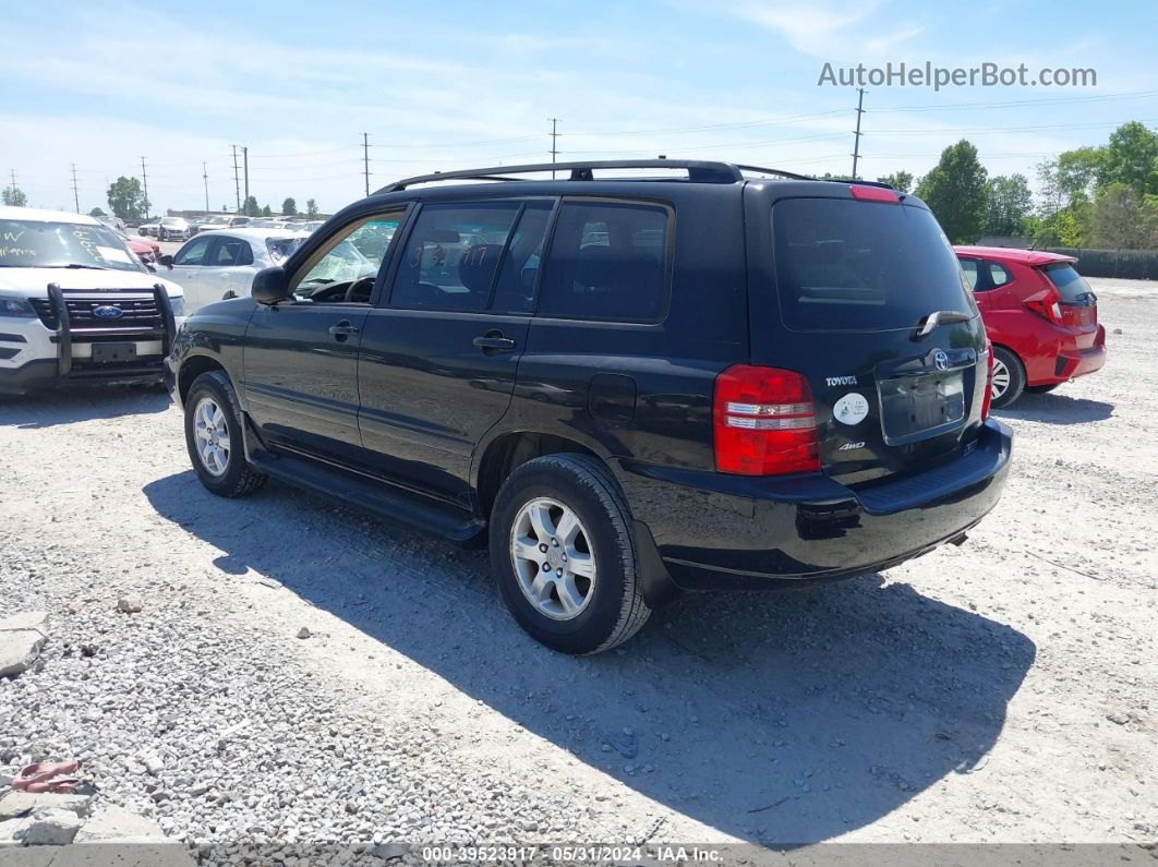 2002 Toyota Highlander   Black vin: JTEHD21A020015185