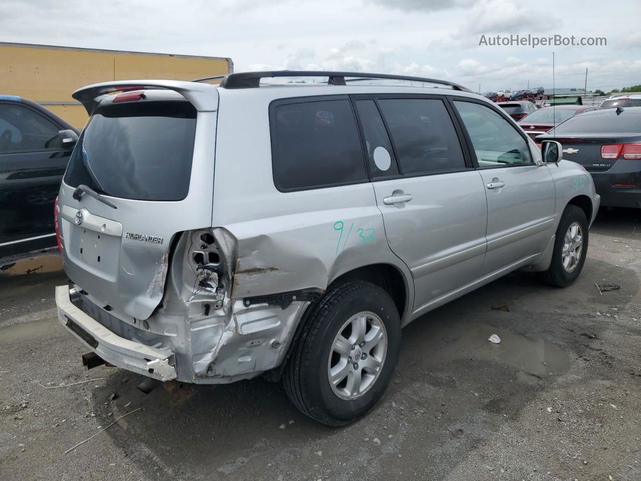 2002 Toyota Highlander  Silver vin: JTEHD21A720016429