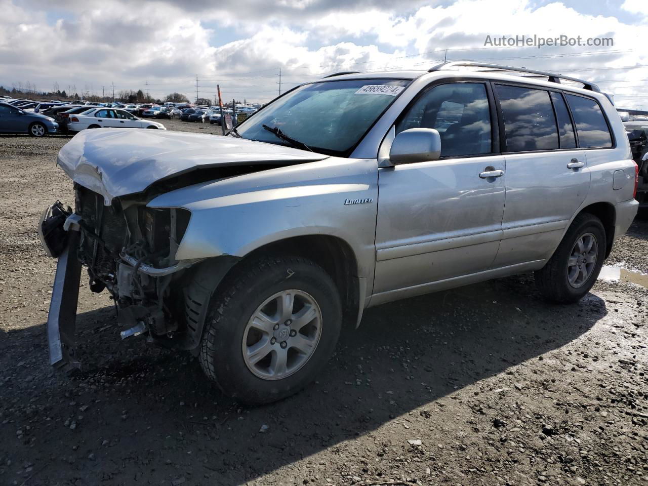 2002 Toyota Highlander Limited Серебряный vin: JTEHF21A020047905