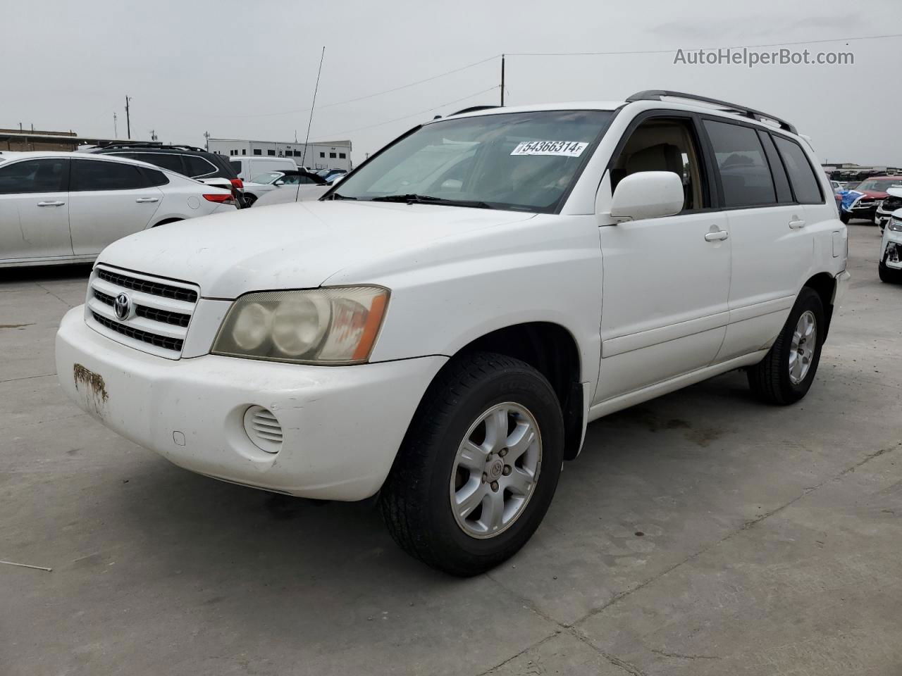 2002 Toyota Highlander Limited White vin: JTEHF21A020087319