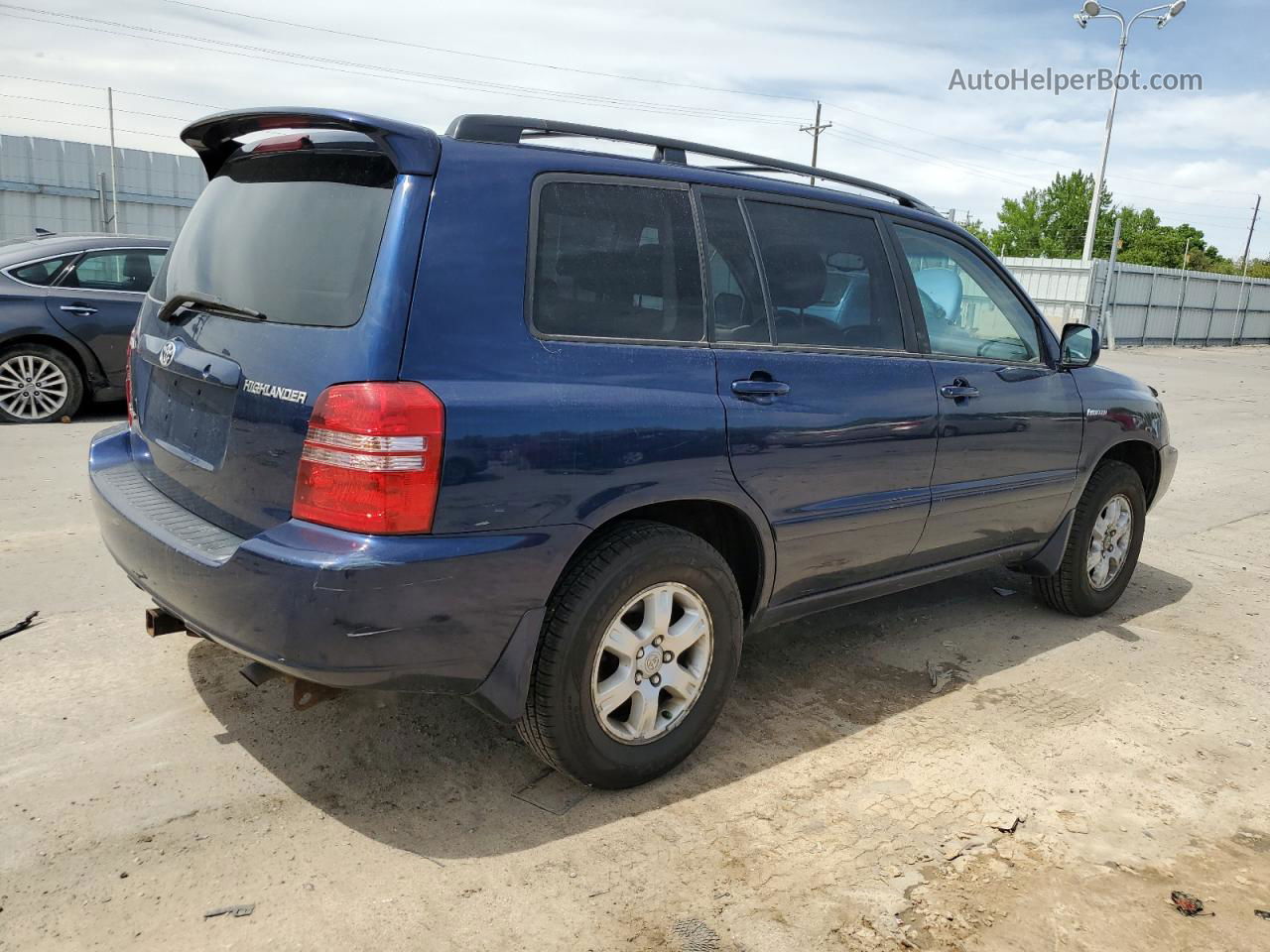 2002 Toyota Highlander Limited Blue vin: JTEHF21A220087239