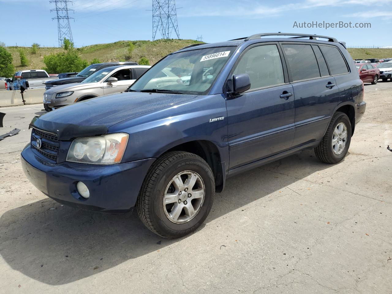 2002 Toyota Highlander Limited Blue vin: JTEHF21A220087239