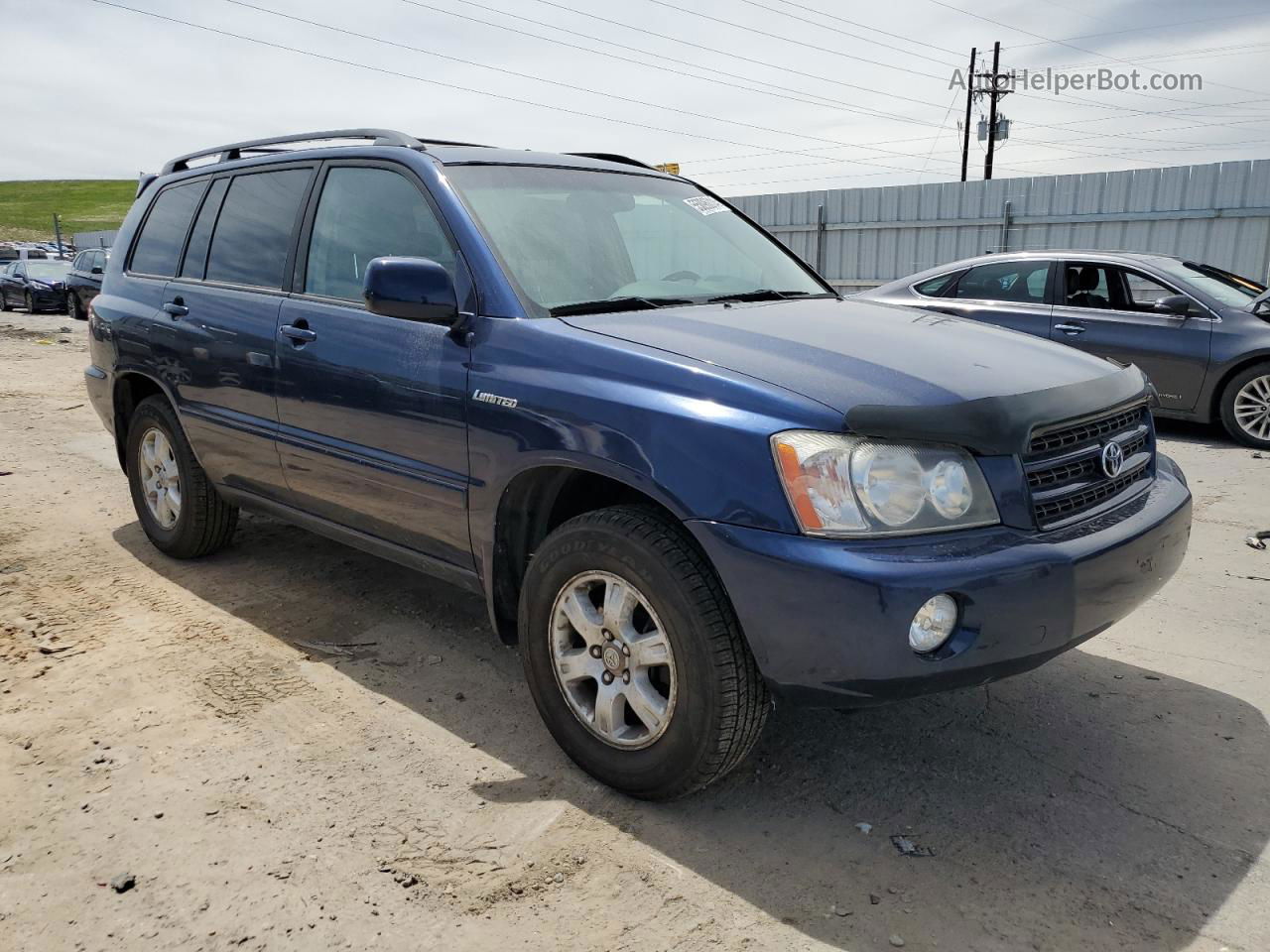 2002 Toyota Highlander Limited Синий vin: JTEHF21A220087239