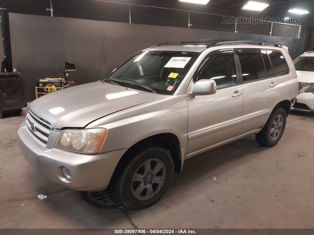 2002 Toyota Highlander V6 Silver vin: JTEHF21A220090688