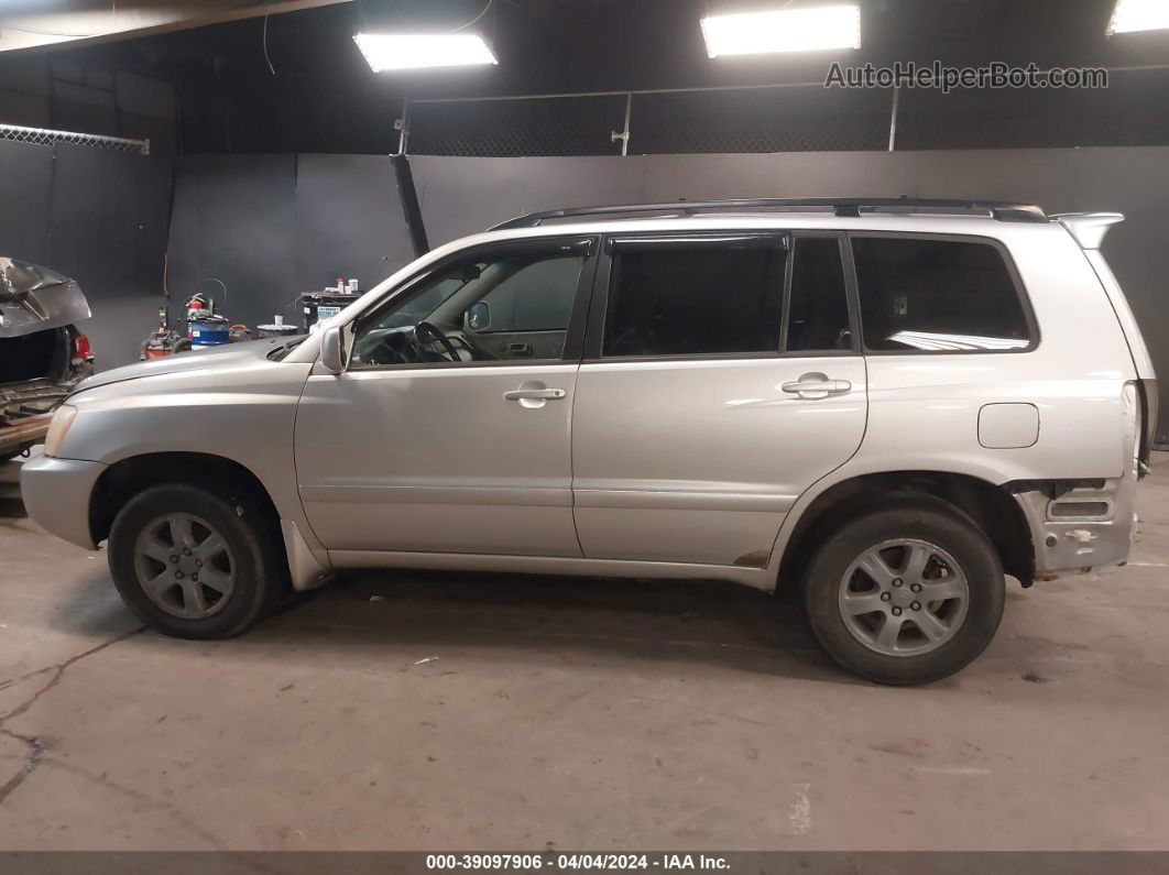 2002 Toyota Highlander V6 Silver vin: JTEHF21A220090688