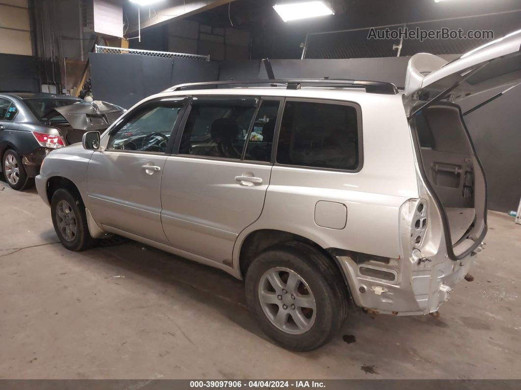 2002 Toyota Highlander V6 Silver vin: JTEHF21A220090688