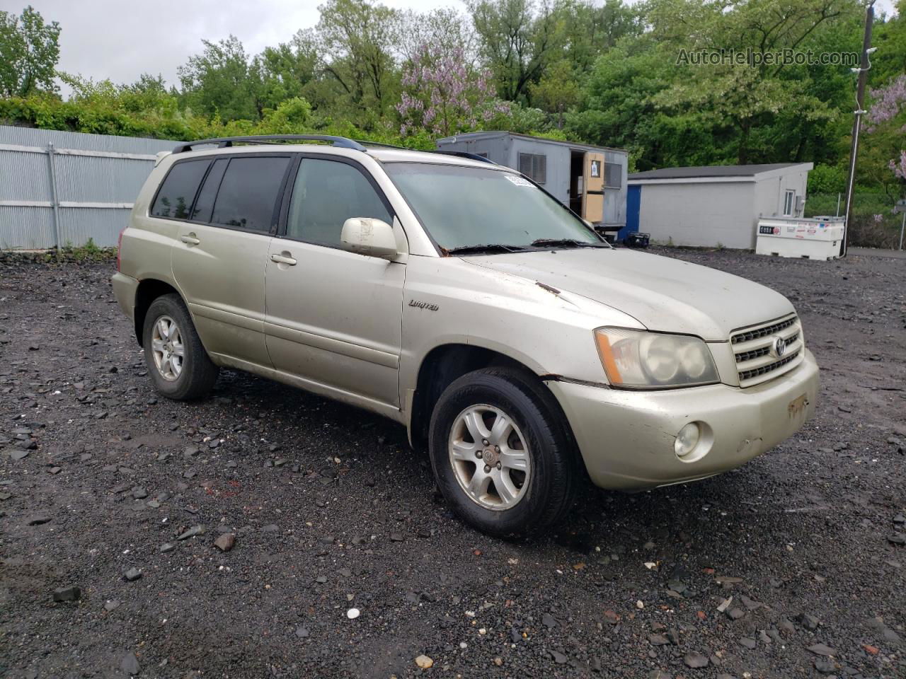 2002 Toyota Highlander Limited Кремовый vin: JTEHF21A520084237