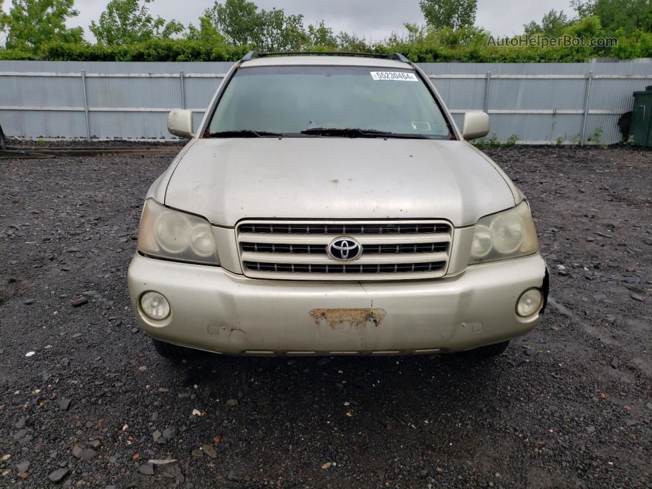 2002 Toyota Highlander Limited Cream vin: JTEHF21A520084237