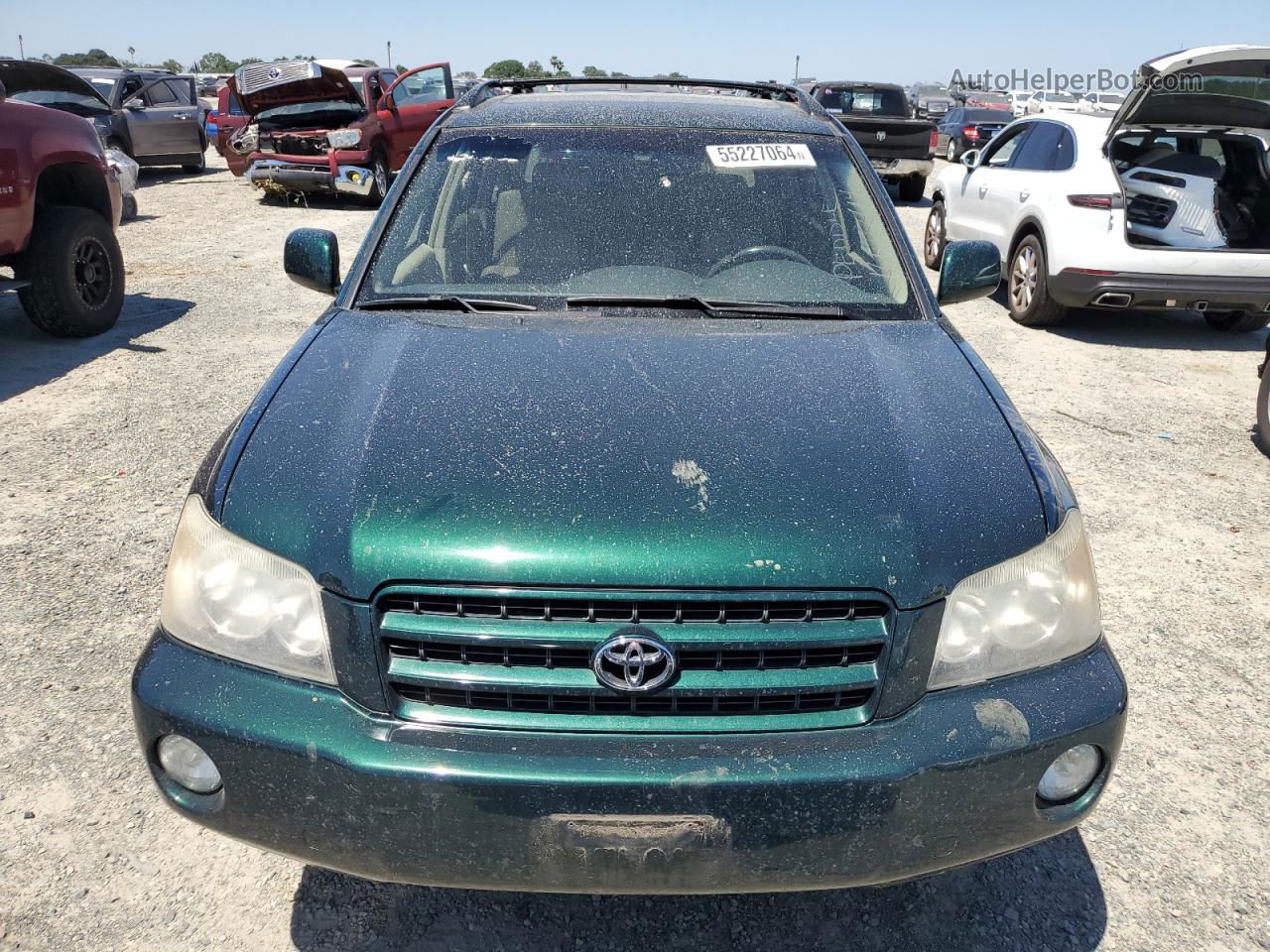 2002 Toyota Highlander Limited Green vin: JTEHF21A620078673