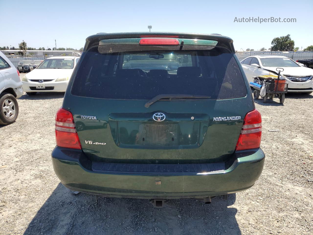 2002 Toyota Highlander Limited Green vin: JTEHF21A620078673