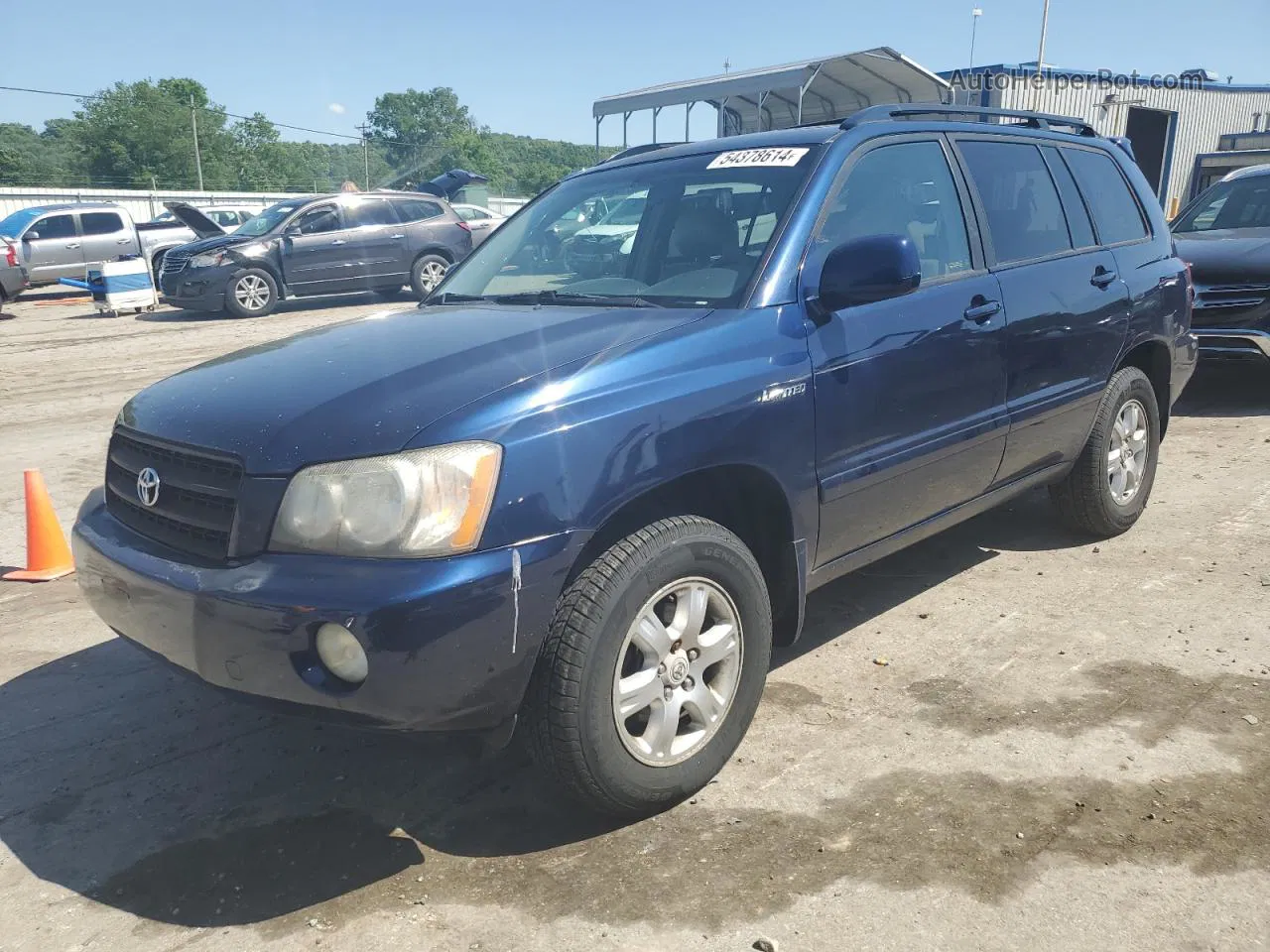 2002 Toyota Highlander Limited Blue vin: JTEHF21A720061297