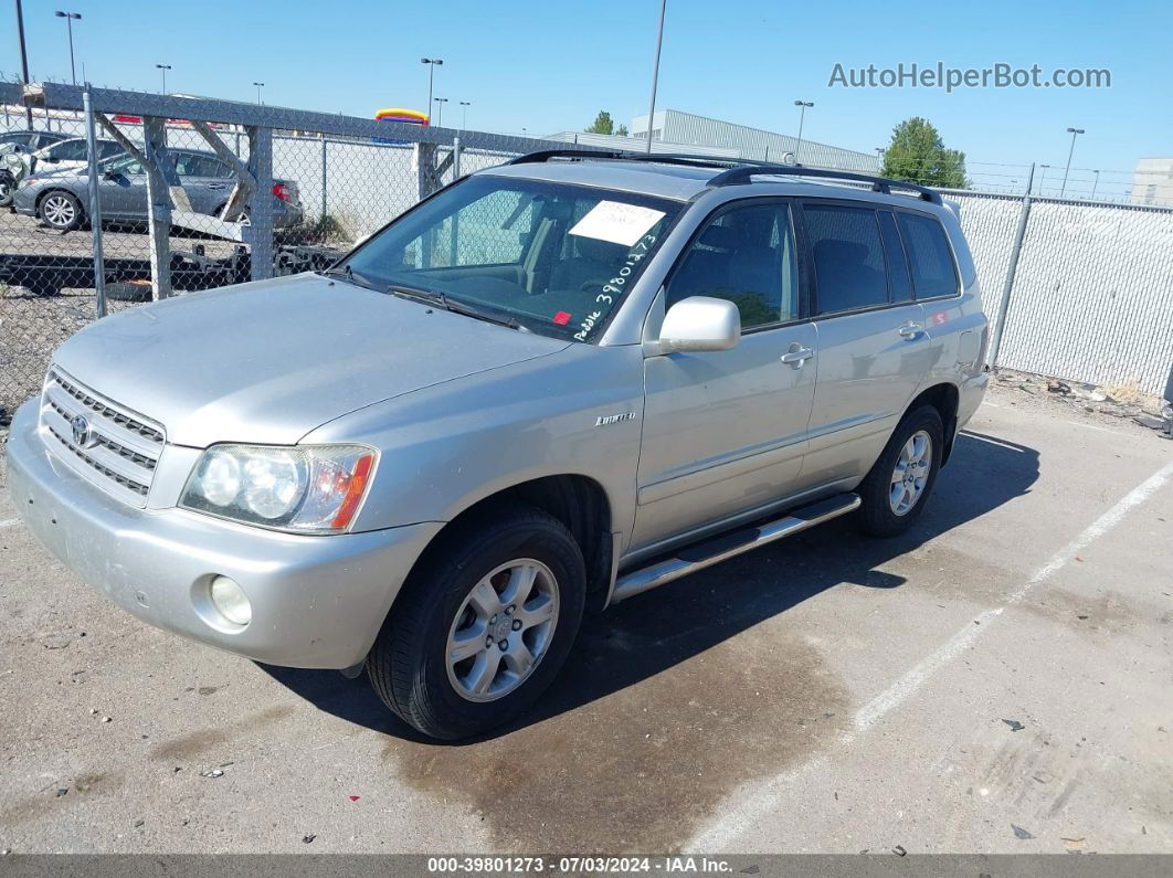 2002 Toyota Highlander Limited V6 Серебряный vin: JTEHF21A820068341