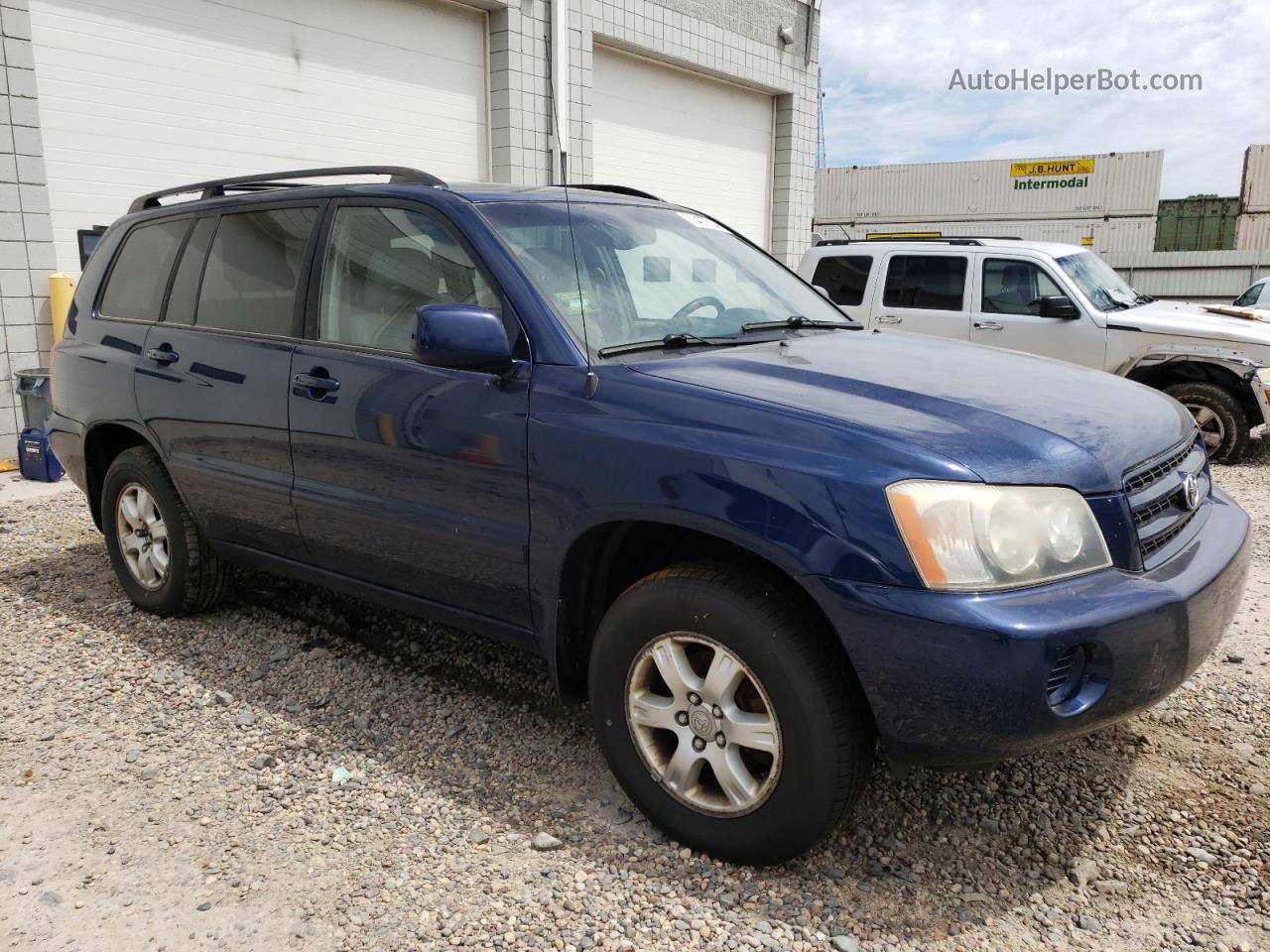 2002 Toyota Highlander Limited Blue vin: JTEHF21A920075928