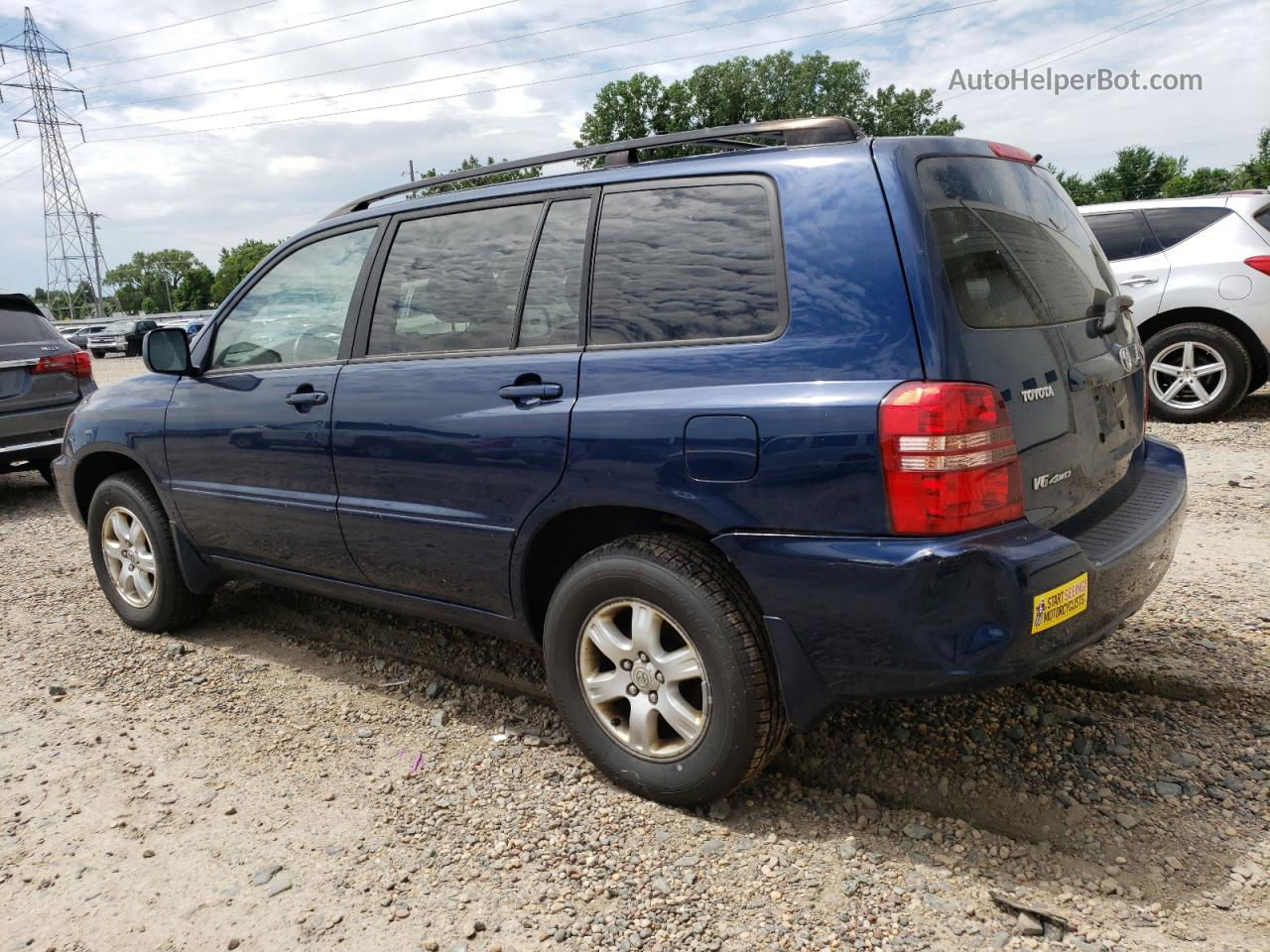 2002 Toyota Highlander Limited Синий vin: JTEHF21A920075928