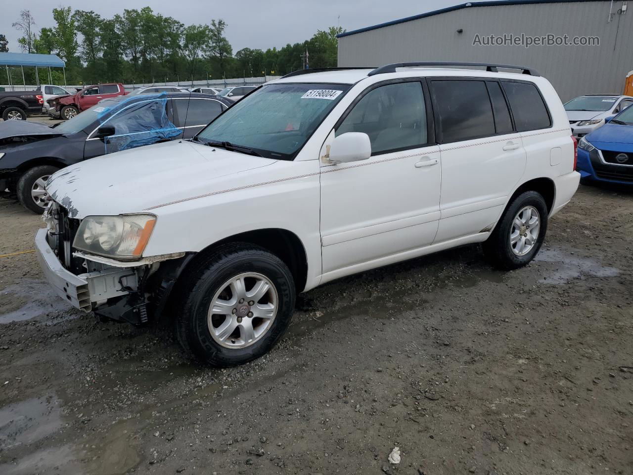 2002 Toyota Highlander Limited White vin: JTEHF21AX20048169