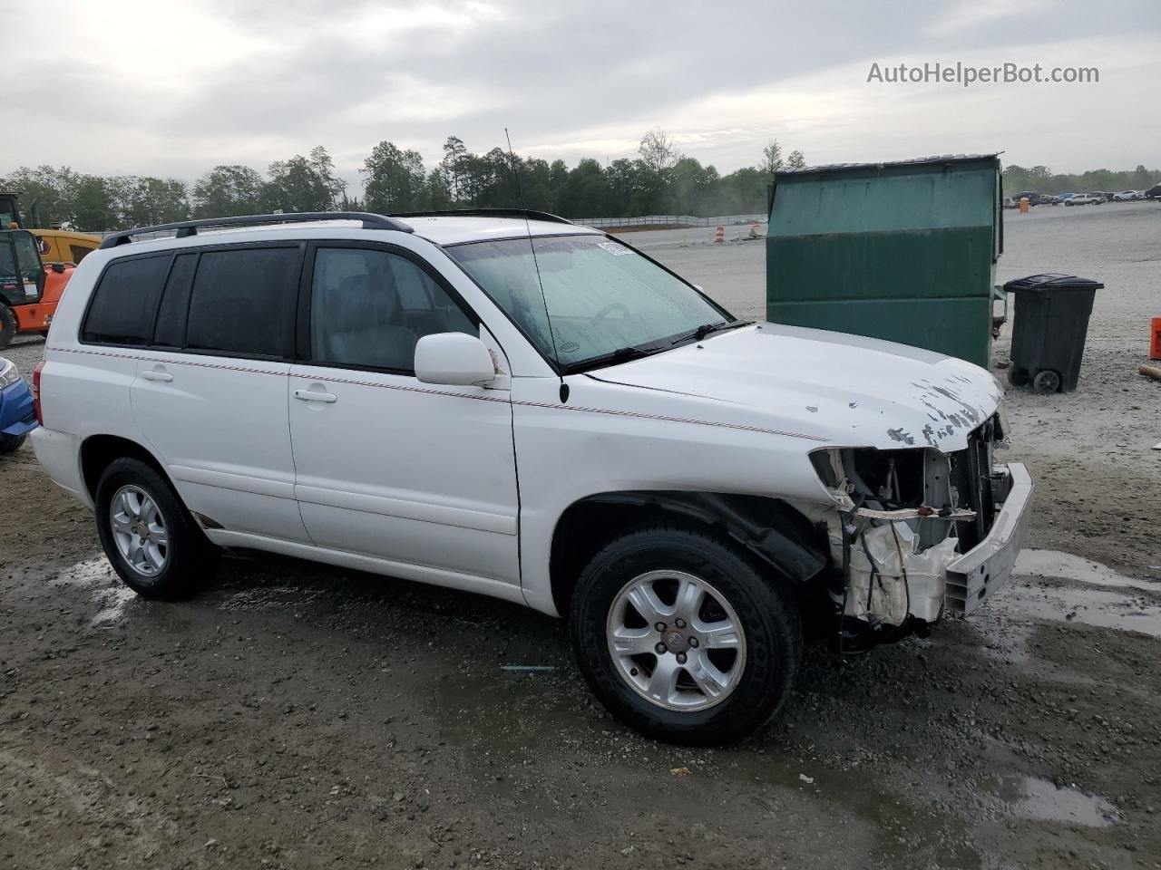 2002 Toyota Highlander Limited White vin: JTEHF21AX20048169