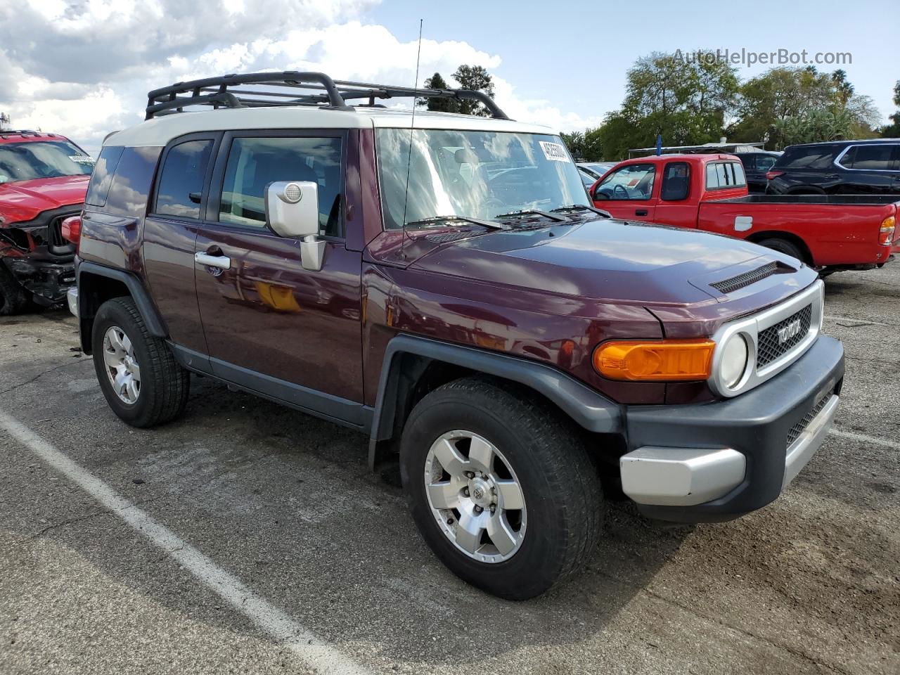 2007 Toyota Fj Cruiser  Бордовый vin: JTEZU11F870013928