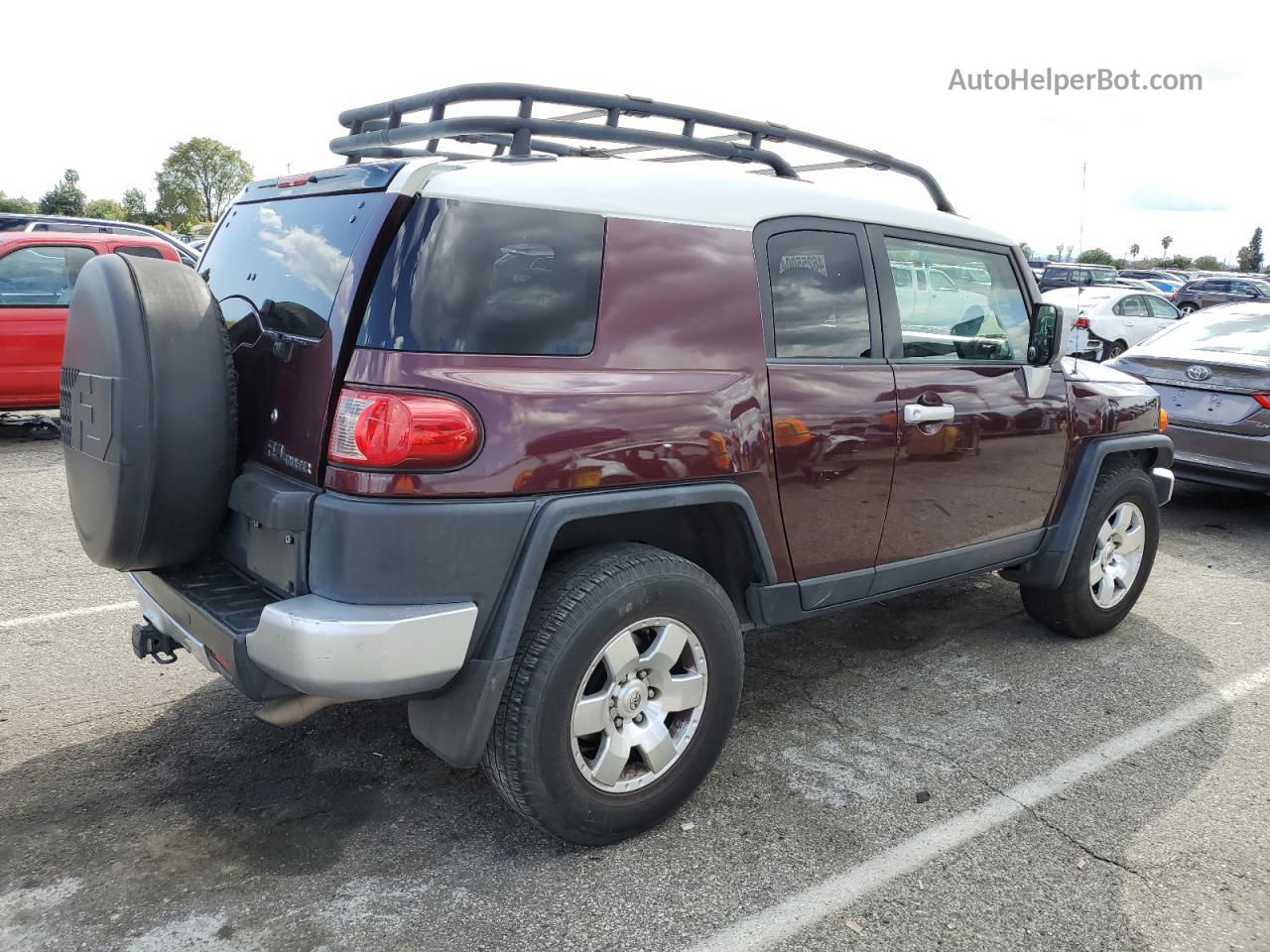 2007 Toyota Fj Cruiser  Бордовый vin: JTEZU11F870013928