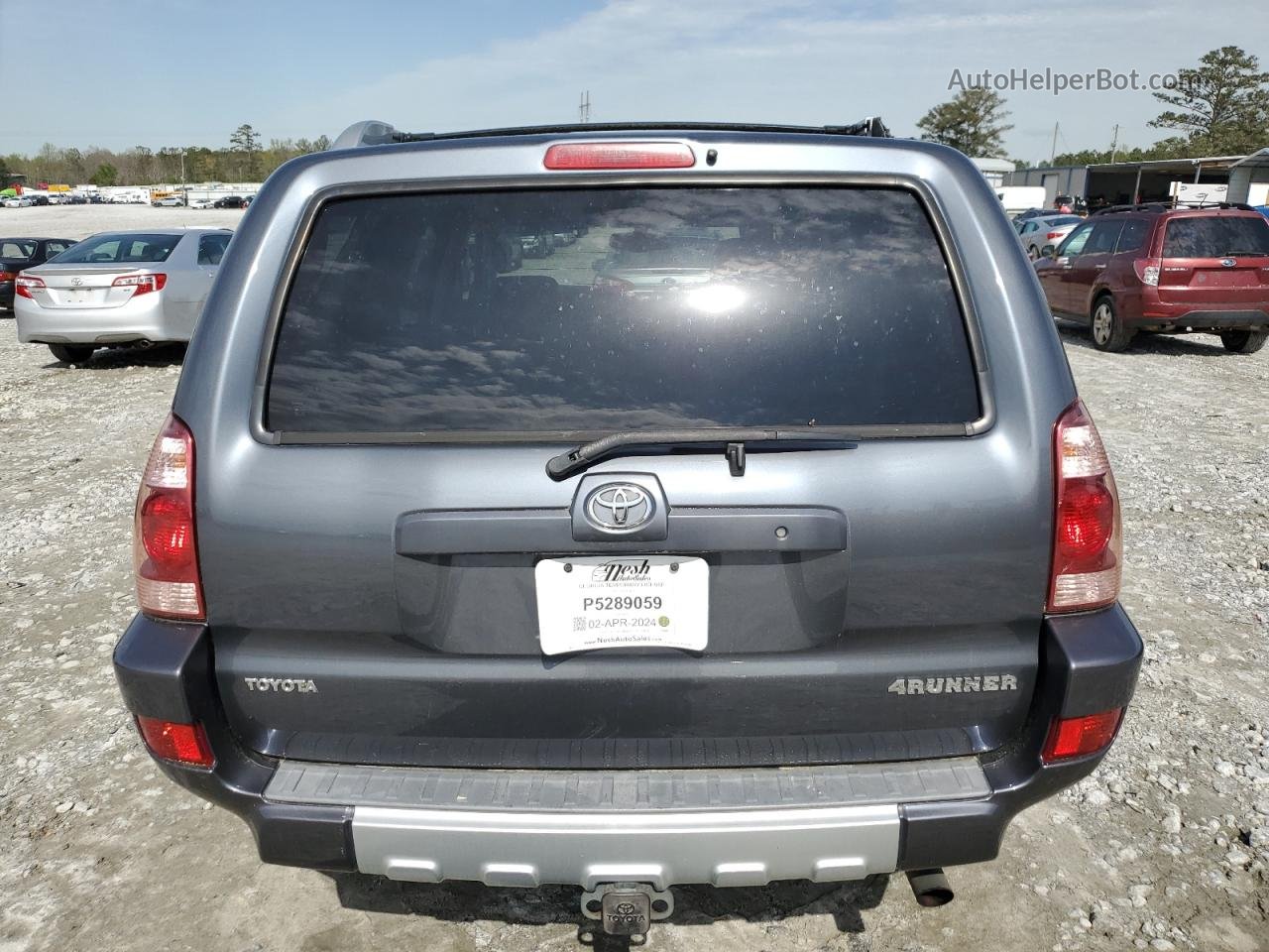 2004 Toyota 4runner Limited Gray vin: JTEZU17R440026186