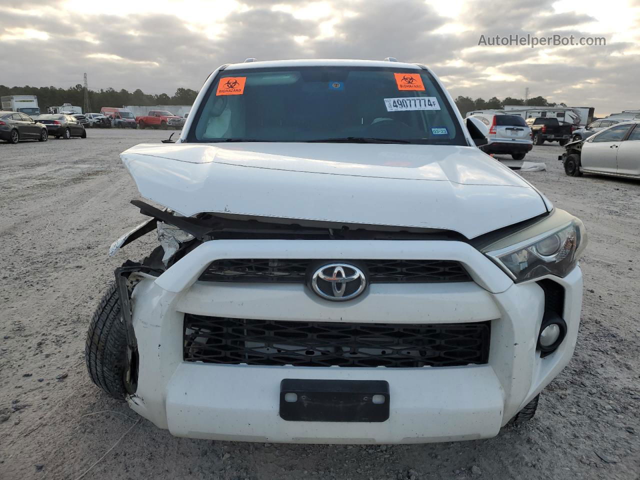 2014 Toyota 4runner Sr5 White vin: JTEZU5JR2E5071468