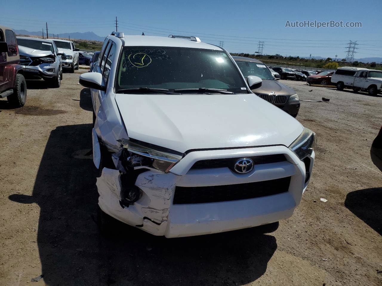 2014 Toyota 4runner Sr5 White vin: JTEZU5JR8E5076609