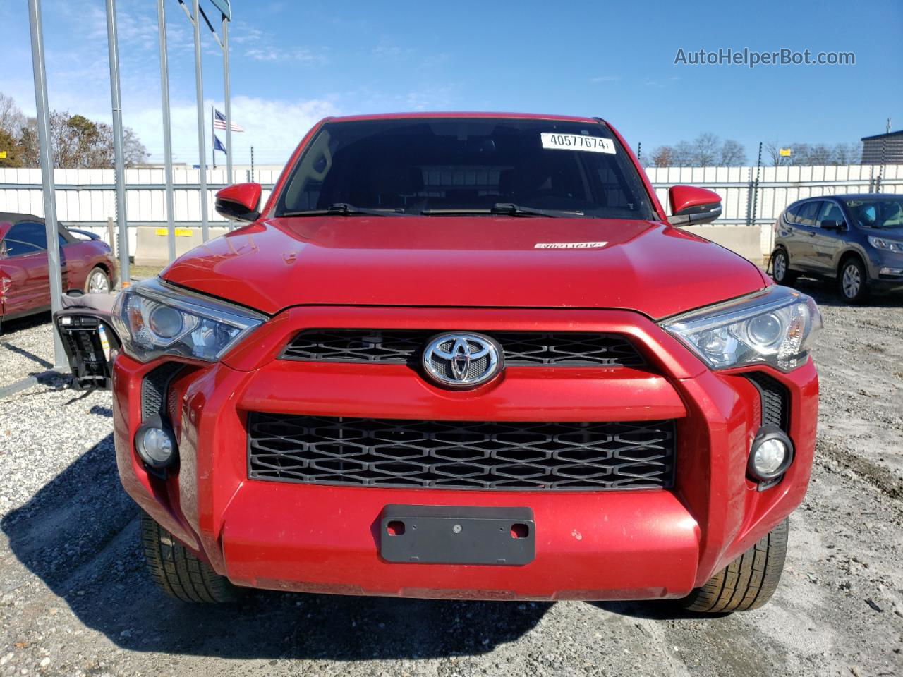 2017 Toyota 4runner Sr5 Red vin: JTEZU5JR8H5151491