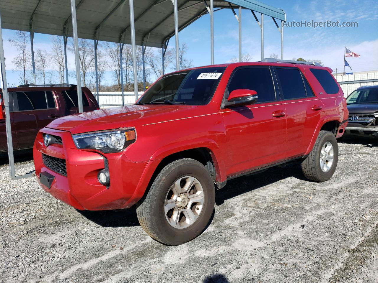 2017 Toyota 4runner Sr5 Red vin: JTEZU5JR8H5151491