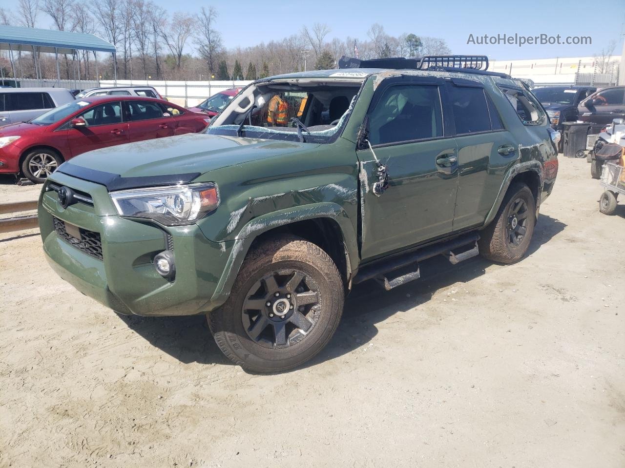 2021 Toyota 4runner Sr5 Green vin: JTEZU5JR8M5241959