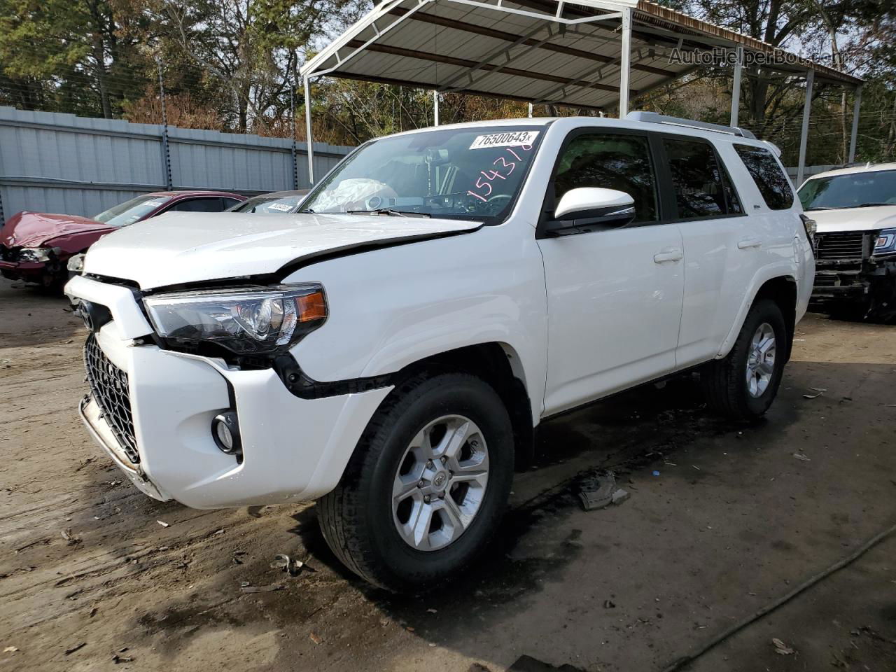 2017 Toyota 4runner Sr5 White vin: JTEZU5JR9H5154318