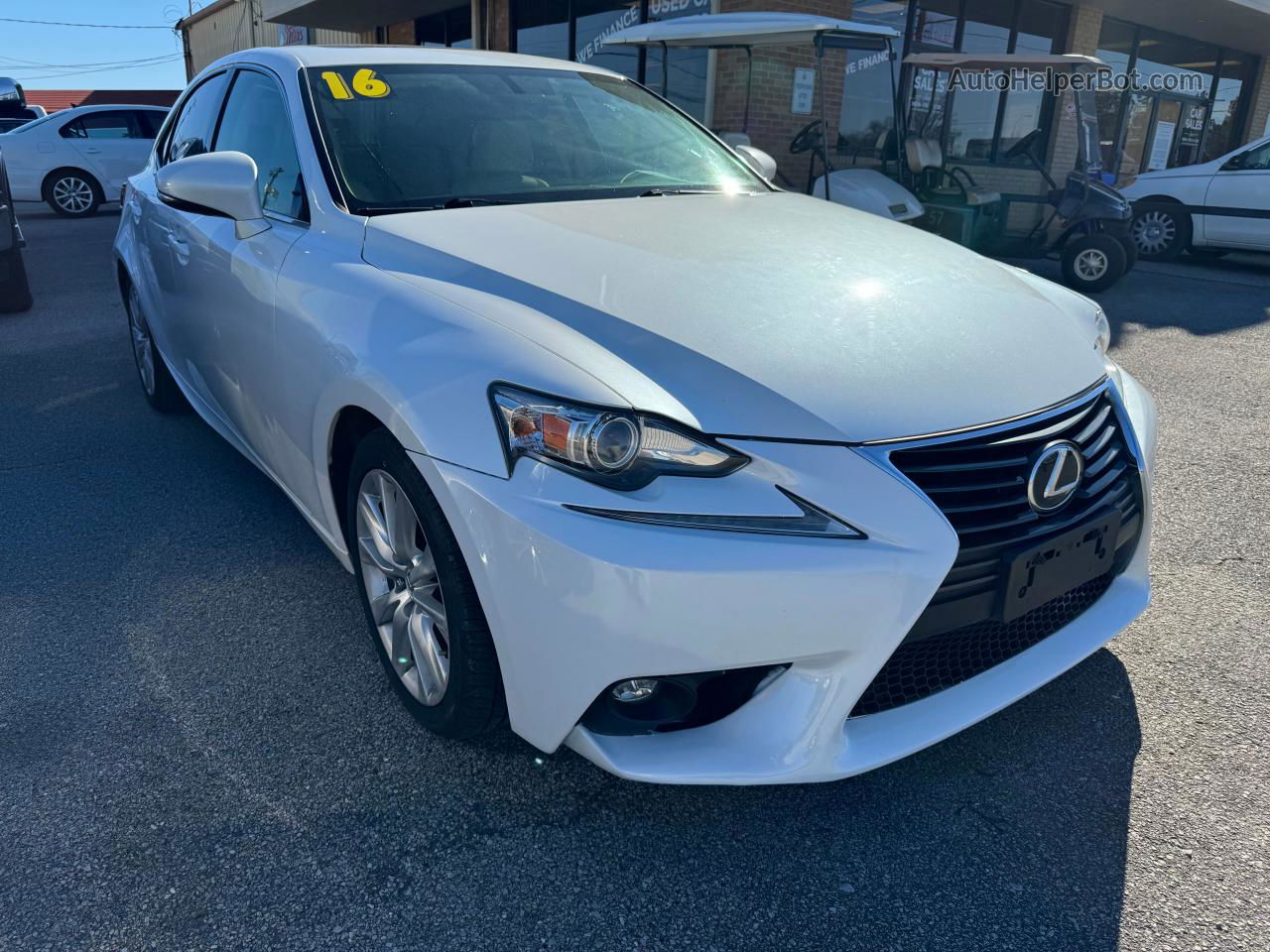 2016 Lexus Is 200t White vin: JTHBA1D2XG5001241