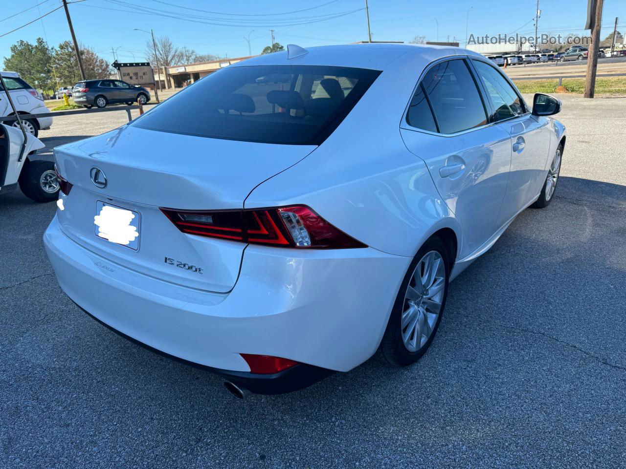 2016 Lexus Is 200t White vin: JTHBA1D2XG5001241