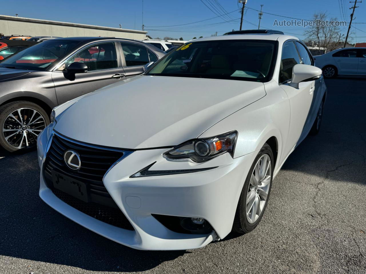 2016 Lexus Is 200t White vin: JTHBA1D2XG5001241