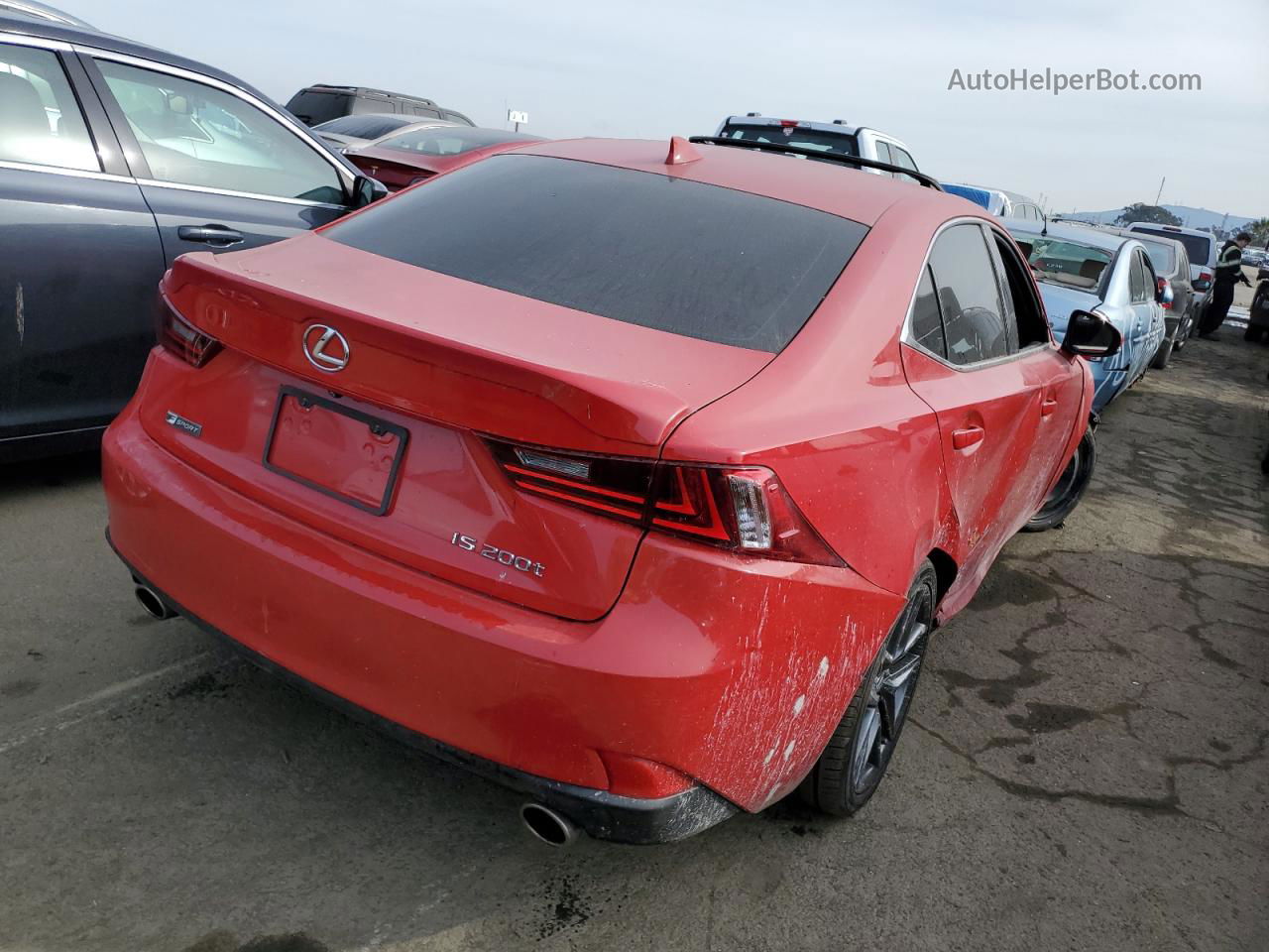 2016 Lexus Is 200t Red vin: JTHBA1D2XG5016368