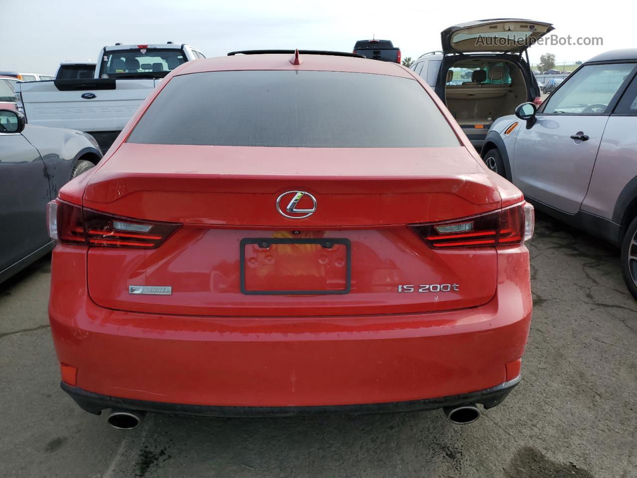 2016 Lexus Is 200t Red vin: JTHBA1D2XG5016368