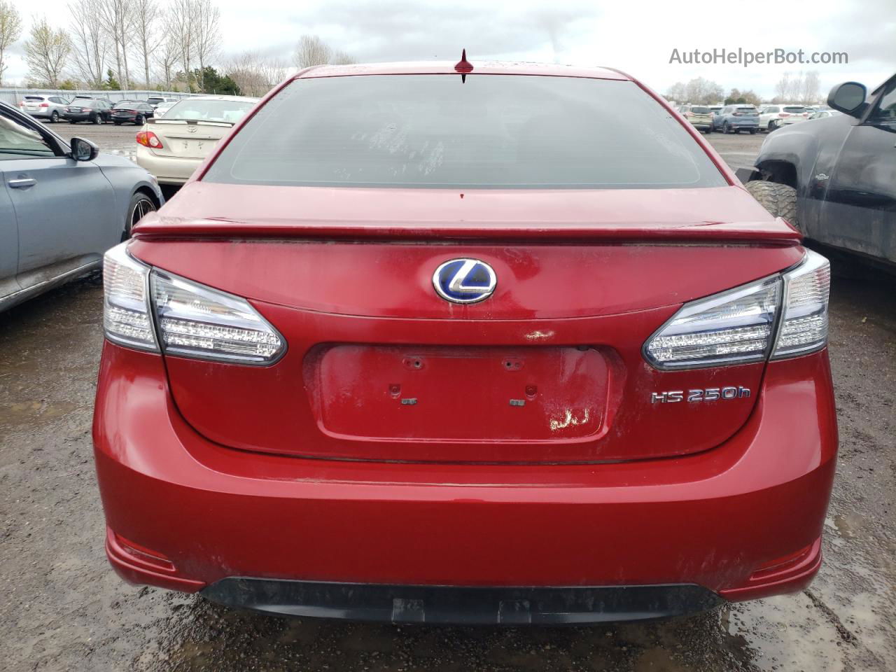 2011 Lexus Hs 250h Red vin: JTHBB1BA4B2047763