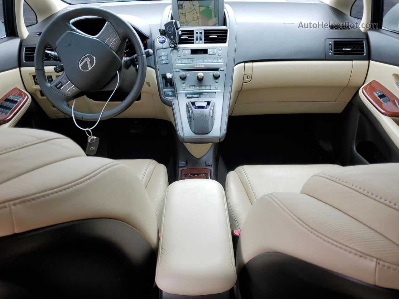 2011 Lexus Hs 250h White vin: JTHBB1BA7B2044842